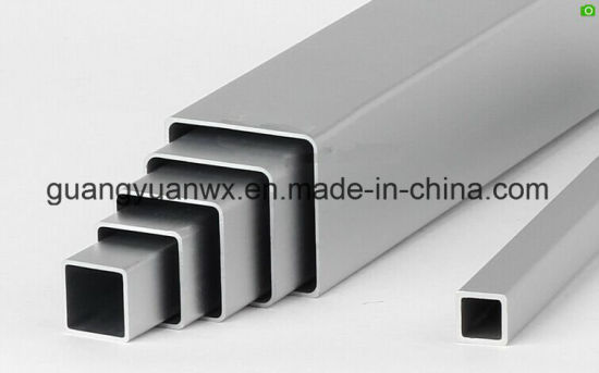 6005 T6 aluminio anodizado cuadrado / tubo redondo