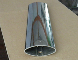tubo de aluminio doblado elíptico